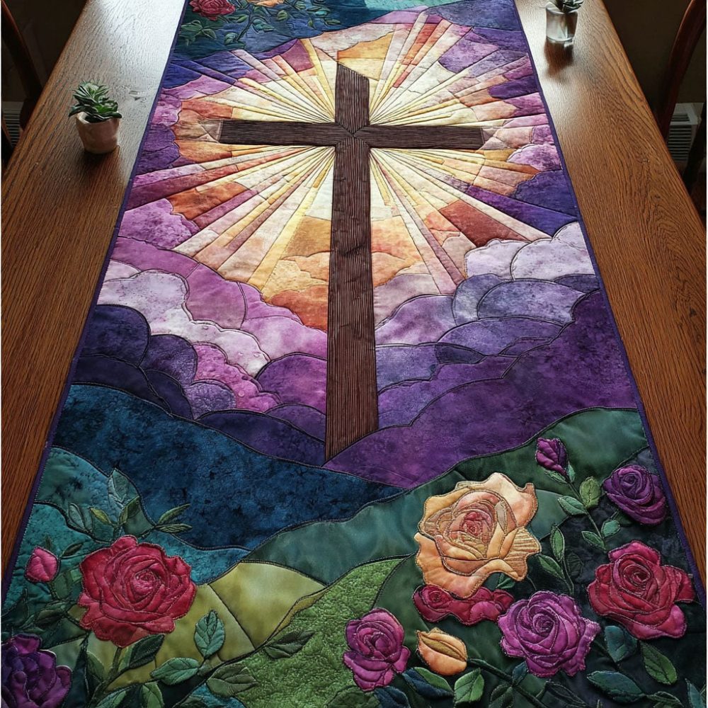 Cross Of Hope Quilted Table Runner