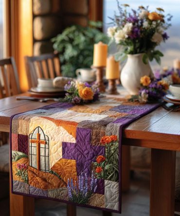 Cross Of Hope And Love Quilted Table Runner