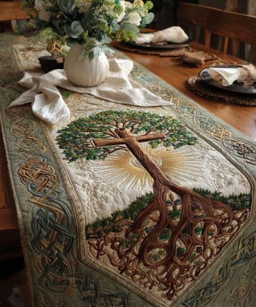 Cross Of Sanctuary Quilted Table Runner