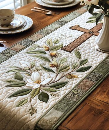 Cross Of True Love Quilted Table Runner