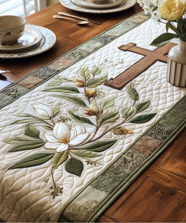 Cross Of The Holy Spirit Quilted Table Runner