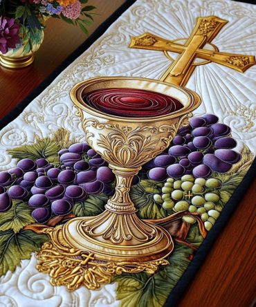 Cup Of Grace Quilted Table Runner