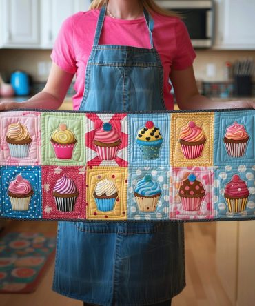 Cupcake Baker Quilted Table Runner