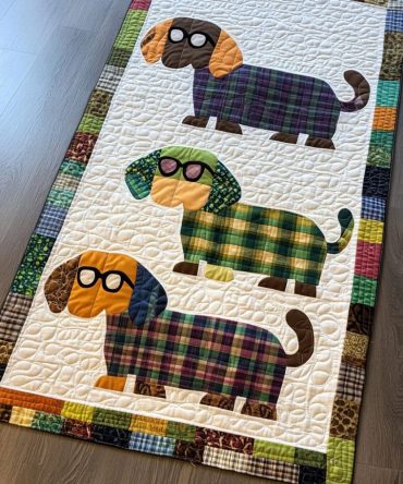 Dachshund Dream Quilted Table Runner