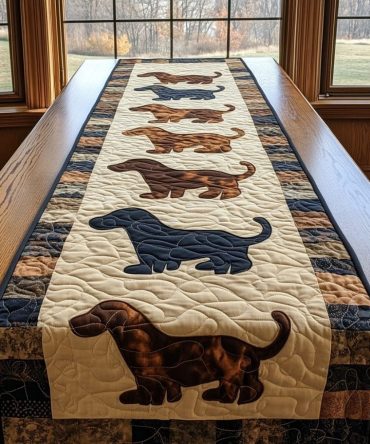 Dachshund Spirit Quilted Table Runner