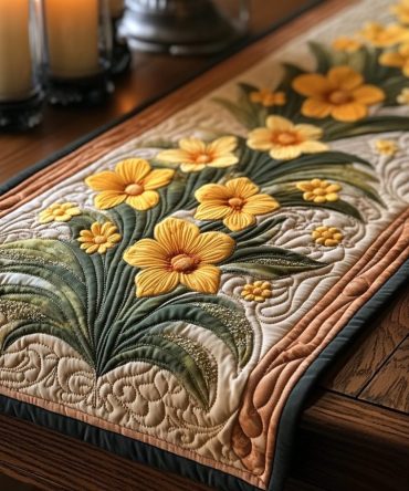 Daffodil Delight Quilted Table Runner