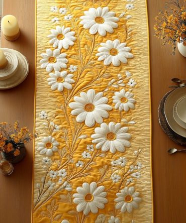 Daisy Bliss Quilted Table Runner