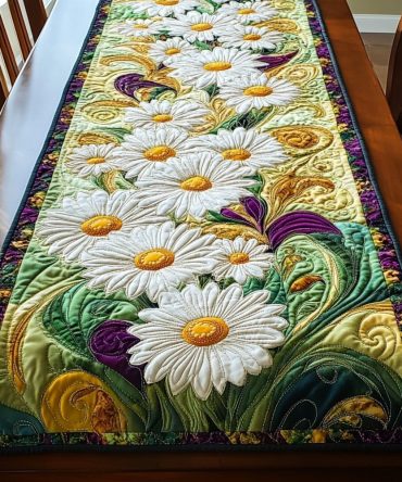 Daisy Delight Quilted Table Runner