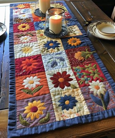 Daisy Dream Quilted Table Runner