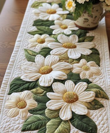 Daisy Dreams Quilted Table Runner