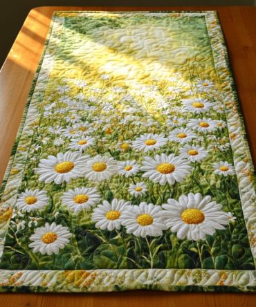 Daisy Dreamscape Quilted Table Runner