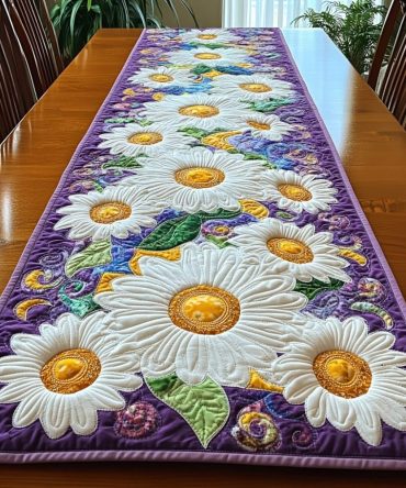 Daisy Fields Quilted Table Runner