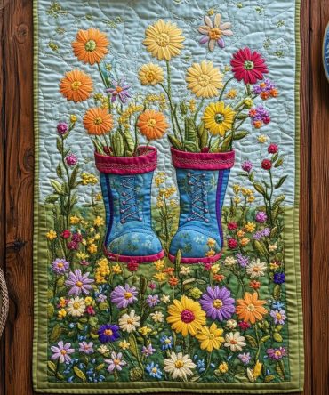 Daisy Kicks Quilted Table Runner