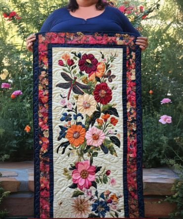 Dancing Petals Quilted Table Runner