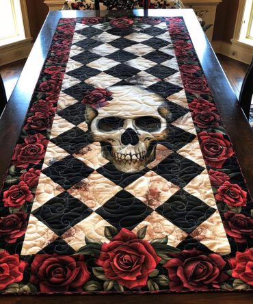 Dark Romance Quilted Table Runner