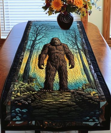 Dawn Of The Sasquatch Quilted Table Runner