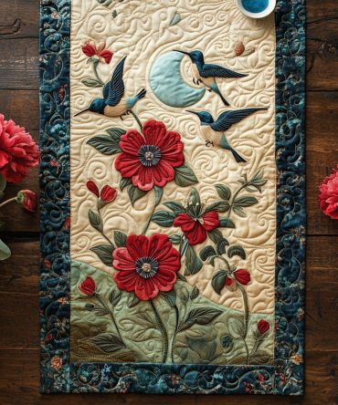 Dazzling Flight Quilted Table Runner
