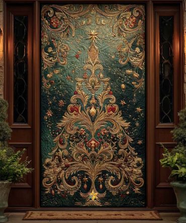 December Dream Quilted Door Cover