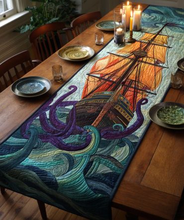Deep Sea Charm Quilted Table Runner
