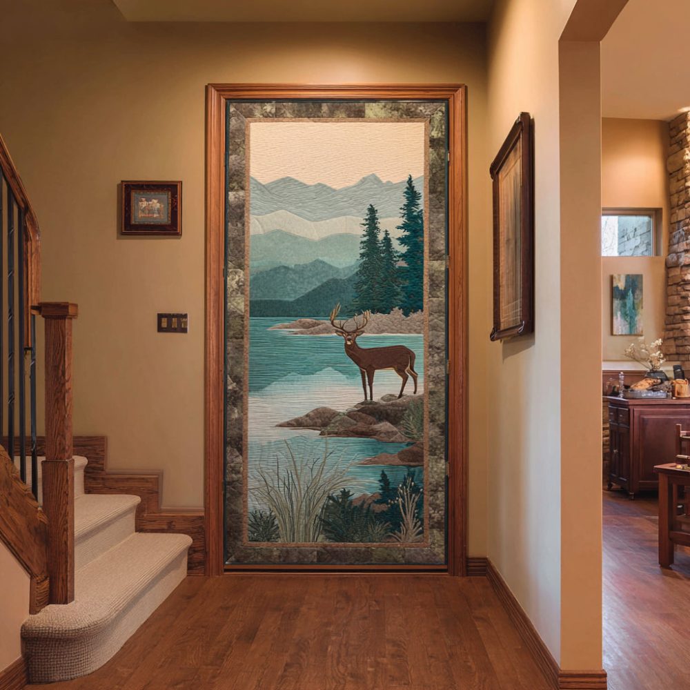 Deer Horizon Quilted Door Cover