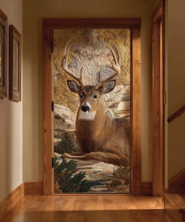 Deer Meadow Quilted Door Cover