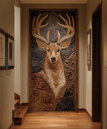 Deer Spirit Quilted Door Cover