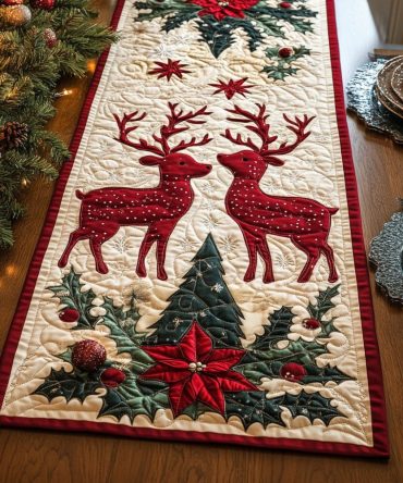 Deer Tracks Quilted Table Runner
