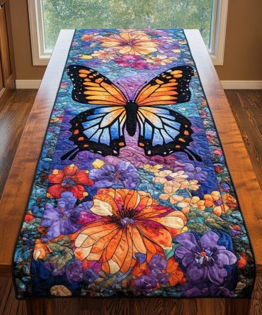 Delicate Flight Quilted Table Runner