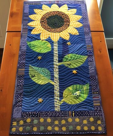 Delightful Sunflowers Quilted Table Runner
