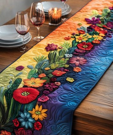 Desert Bloom Quilted Table Runner