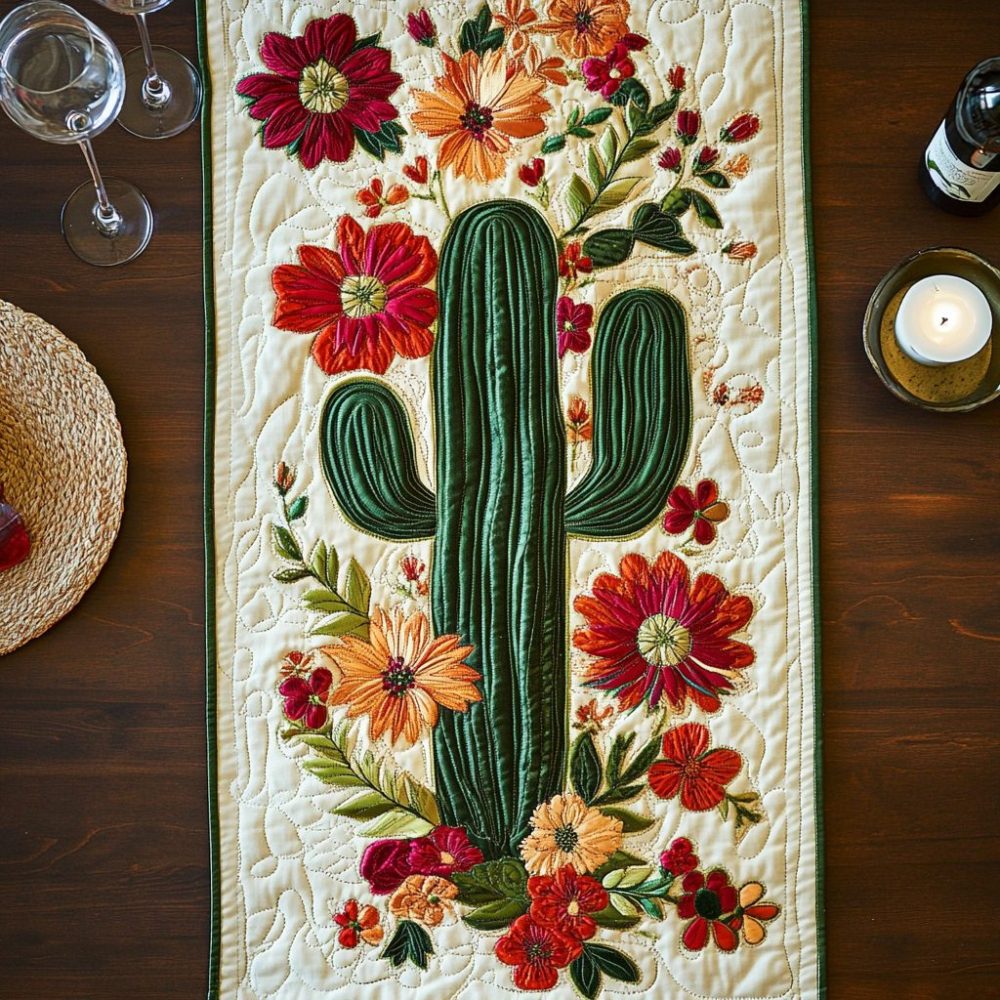 Desert Bloom Quilted Table Runner