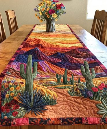 Desert Bloom Quilted Table Runner