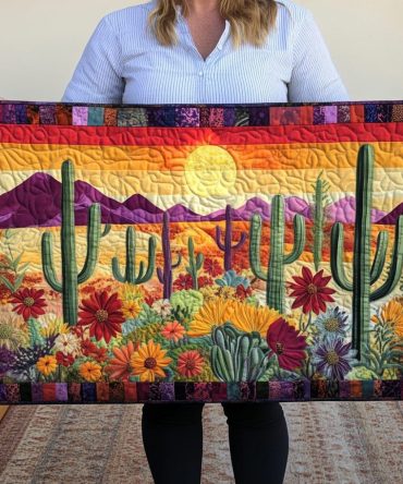 Desert Bloom Quilted Table Runner