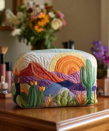 Desert Dawn Quilted Makeup Bag