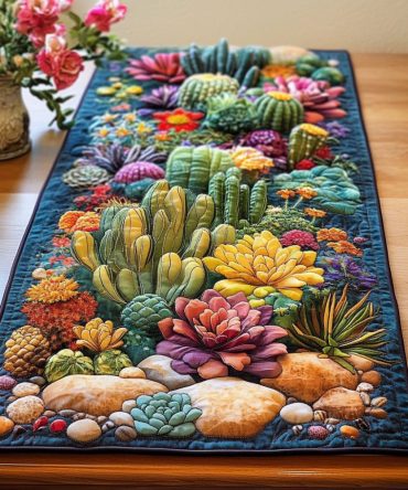 Desert Flora Quilted Table Runner