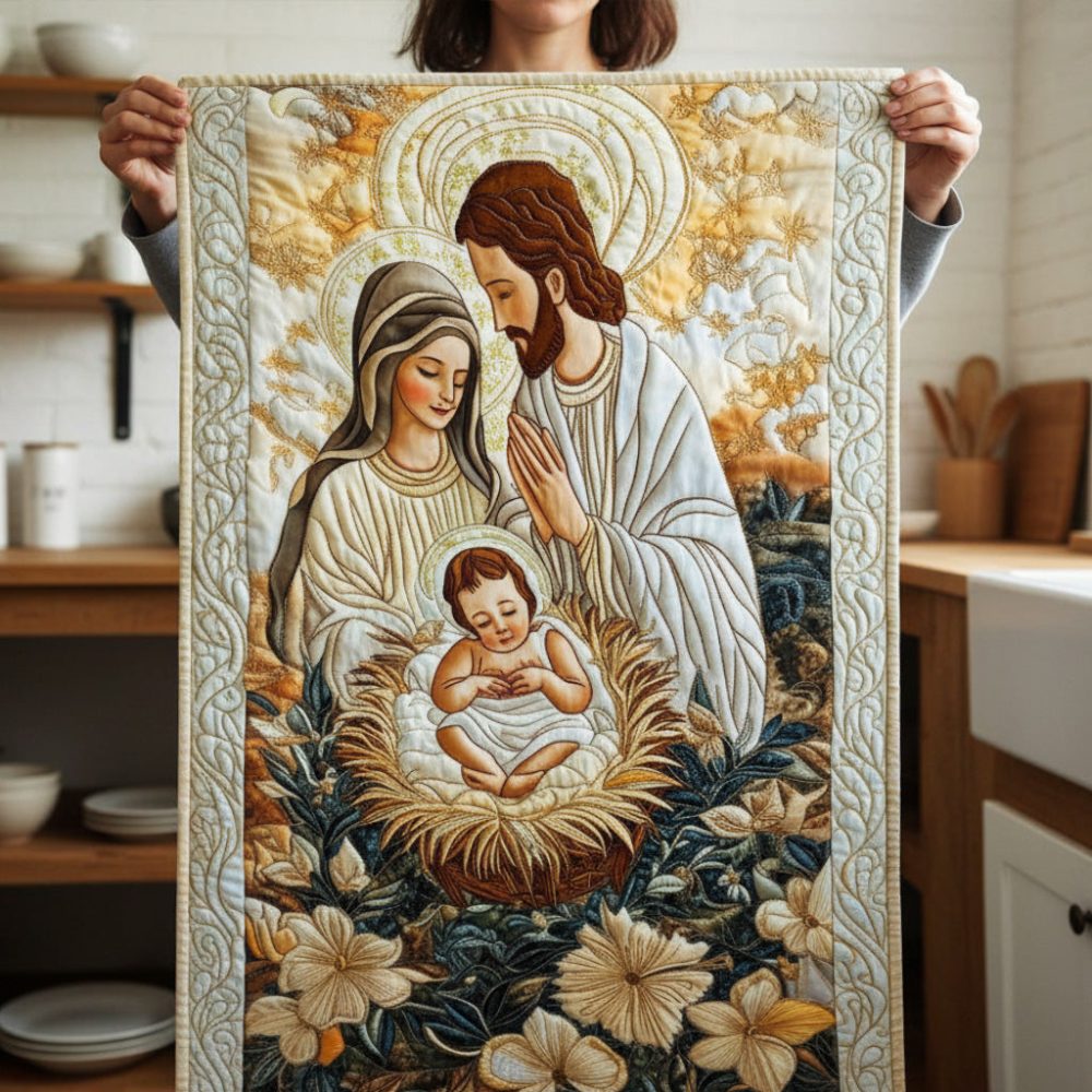 Divine Manger Quilted Table Runner - Image 2