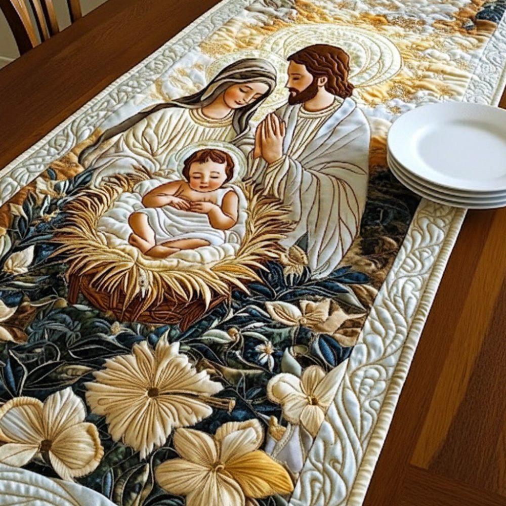 Divine Manger Quilted Table Runner - Image 3