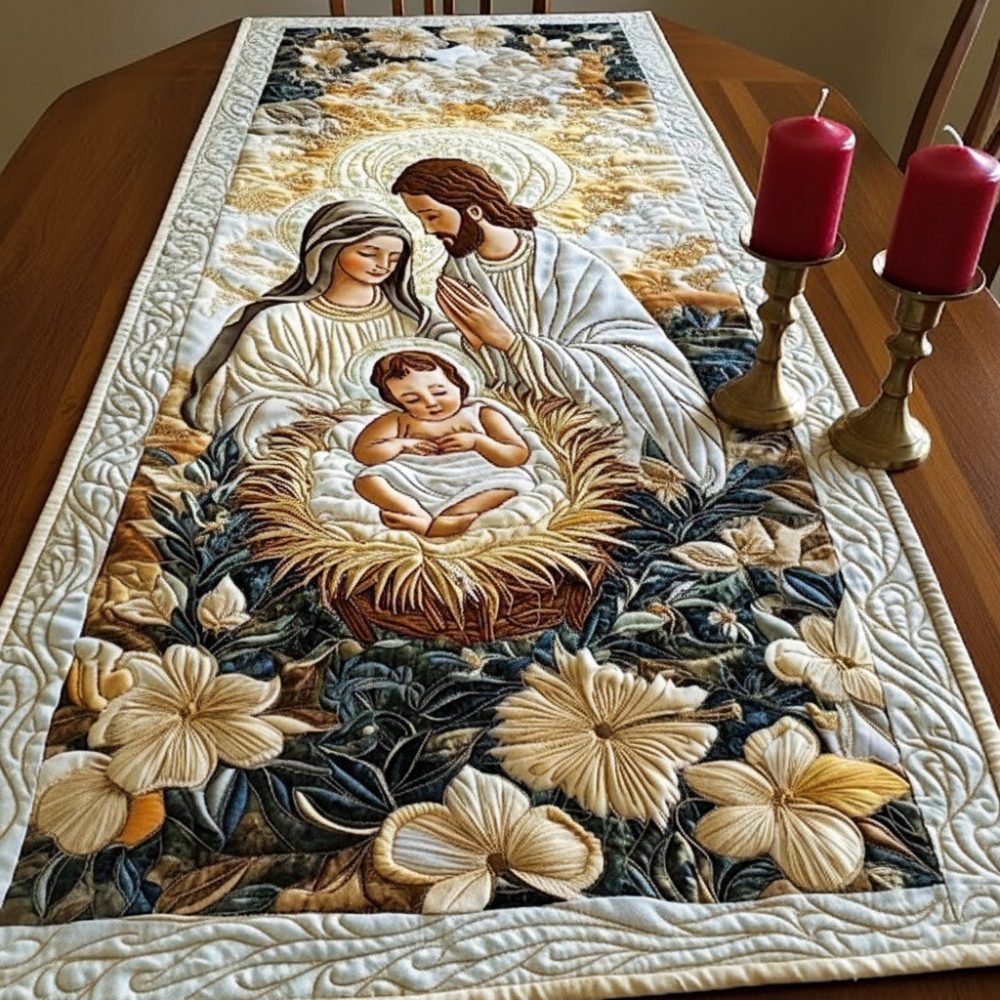 Divine Manger Quilted Table Runner - Image 4