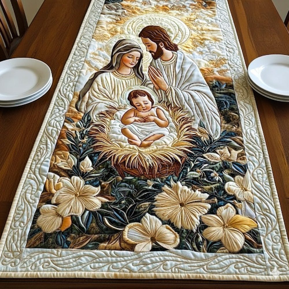 Divine Manger Quilted Table Runner - Image 6