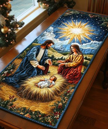 Divine Birth Quilted Table Runner