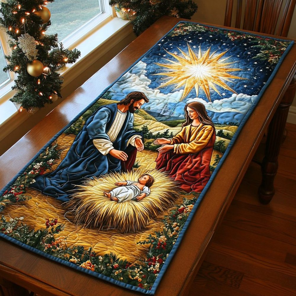 Divine Birth Quilted Table Runner