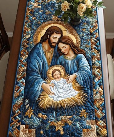 Divine Family Star Quilted Table Runner