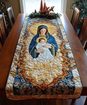 Divine Light Of Bethlehem Quilted Table Runner