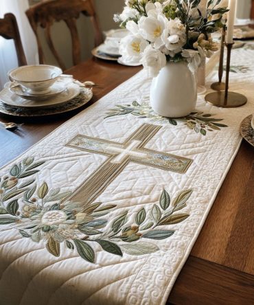 Divine Love Quilted Table Runner