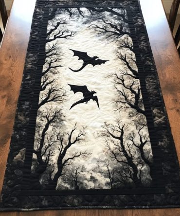 Dragon Fire Quilted Table Runner