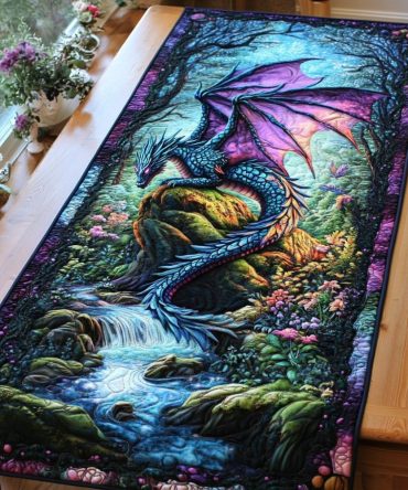 Dragon Heart Quilted Table Runner