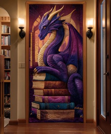 Dragon Tales Quilted Door Cover