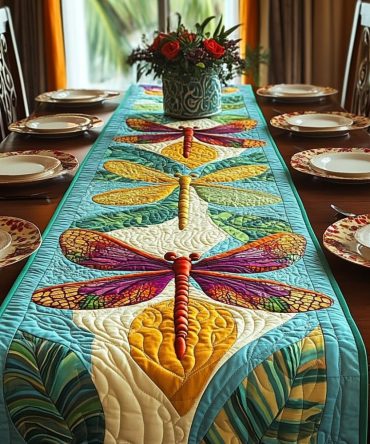 Dragon Wing Quilted Table Runner