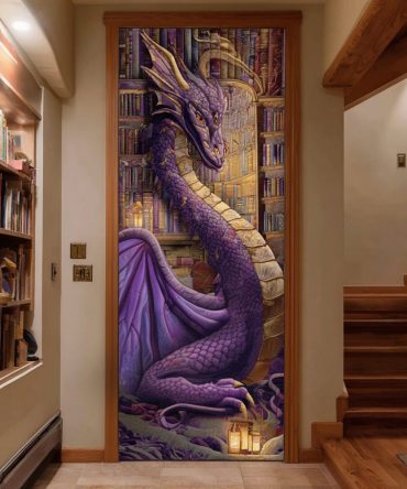Dragon Wisdom Quilted Door Cover
