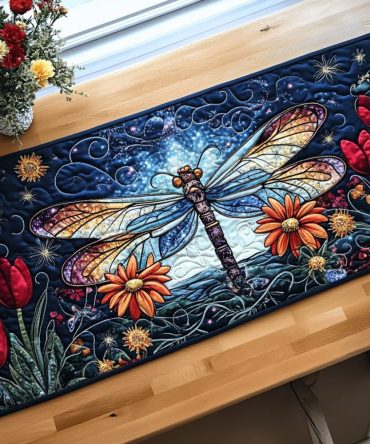 Dragonfly Breeze Quilted Table Runner